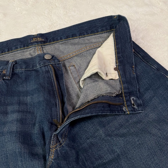 POLO Ralph Lauren Men Dark Wash Straight Fit Jeans US36 Western Preppy Classic - Picture 11 of 12
